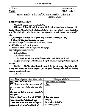 Giáo án Ngữ văn lớp 7 - Tiết 81 đến 140 - Năm học 2008-2009